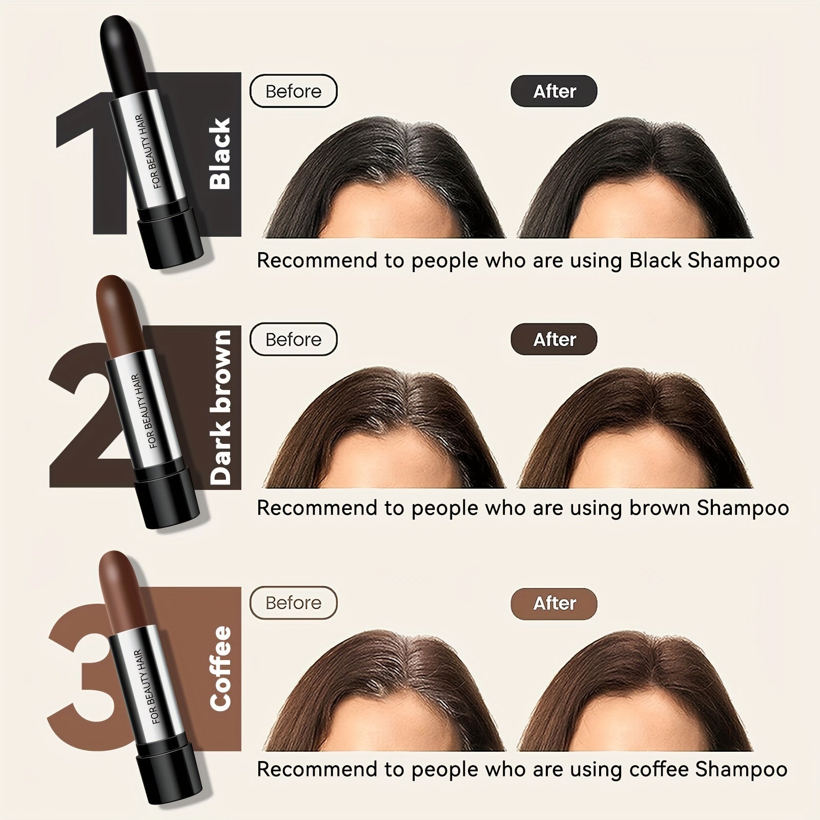 Portable Disposable Hair Coloring Pen Long Lasting And Fast Temporary Hair Coloring To Cover White Suitable For All Hair Types