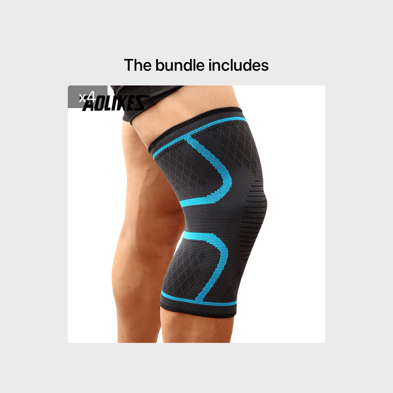 1pc AOLIKES Compression Knee Sleeve - Breathable, Non-Slip, Ideal for Running, Volleyball, Basketball, Yoga, Tennis, Football and more - Durable Polyamide & Nylon, Fitness Enthusiasts, Athletes, Fitness Accessory, Sports Gear