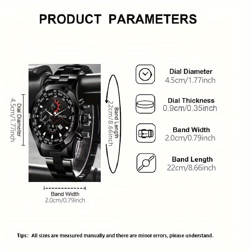 Large Dial Fashion Versatile Trend Men's Watch Waterproof Luminous Student Men's Watch, Ideal Choice For Gifts