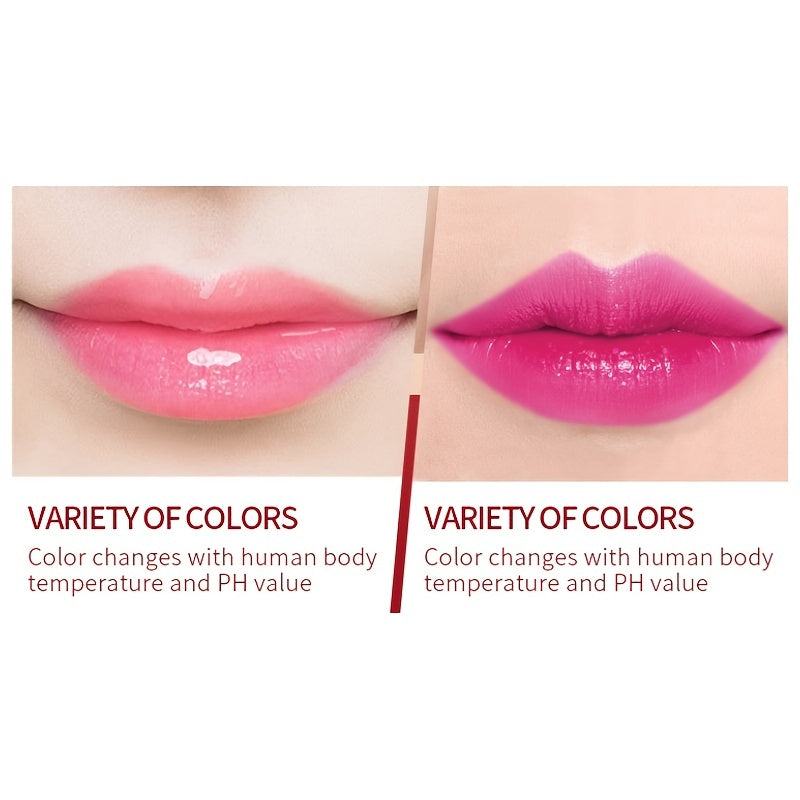 Rose Blue Body Temperature Color Changing Lipstick Non Fade Non-stick Cup Long Lasting Color Rendering Natural Lip Makeup Valentine's Day Gifts Contain Plant Squalane