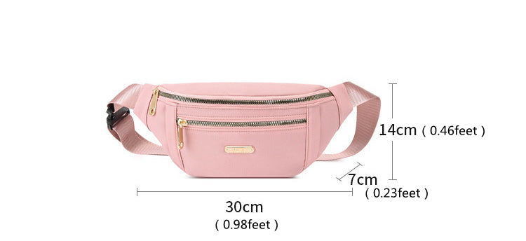Waist Bags belt bag Women Oxford Leisure Color Hip Bum Bag Shoulder Crossbody Chest Bags Handbags All-match Messenger Belt Bag