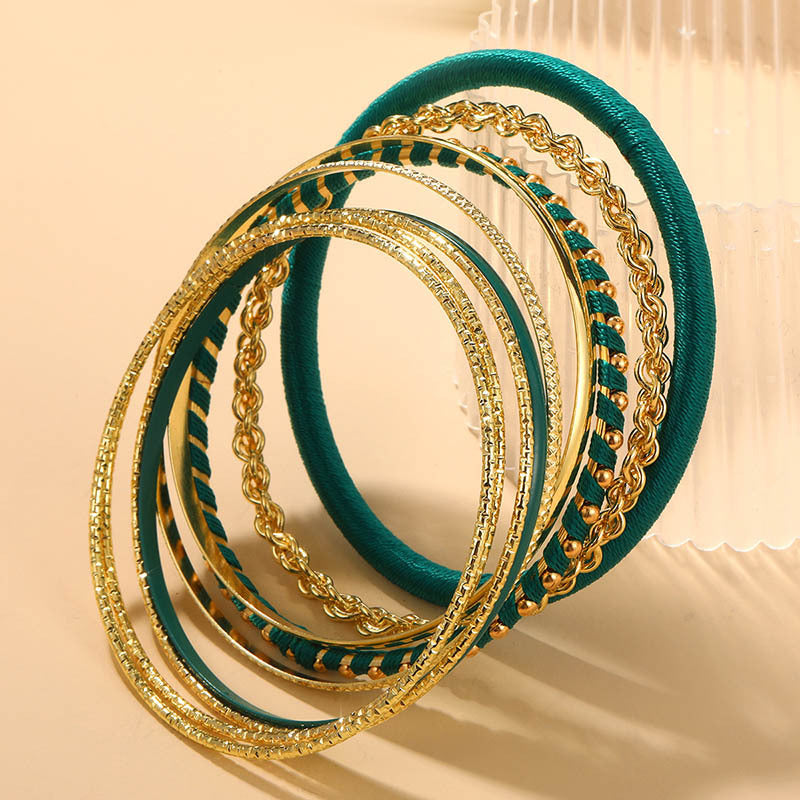 Boho Style Bangle Bracelet Special Large Bangle Set For Women &   9 Pcs