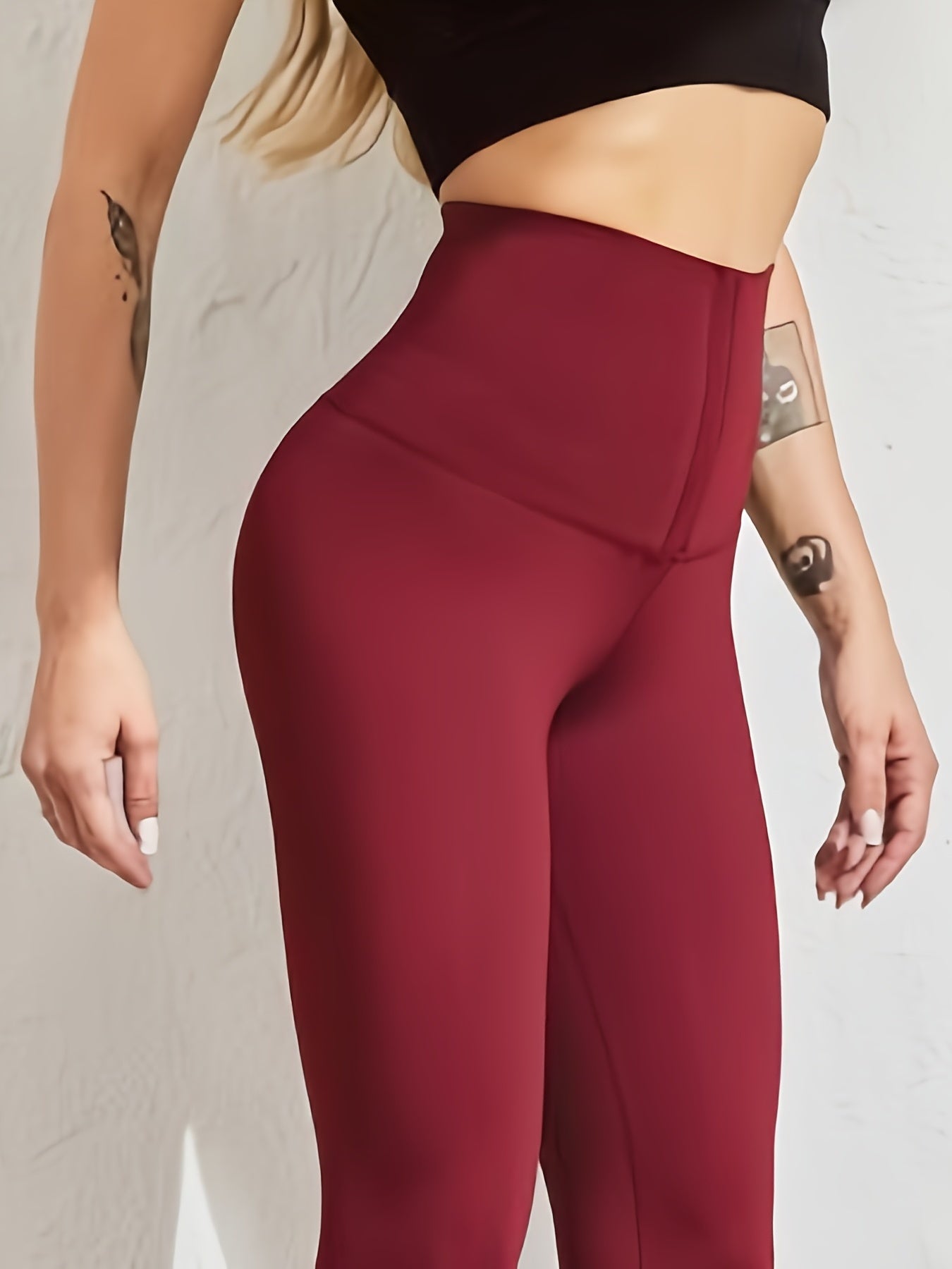 Women's Tummy Control Leggings - Quick Dry, Butt Lifting, Body Shaping Activewear Pants Wide Waistband