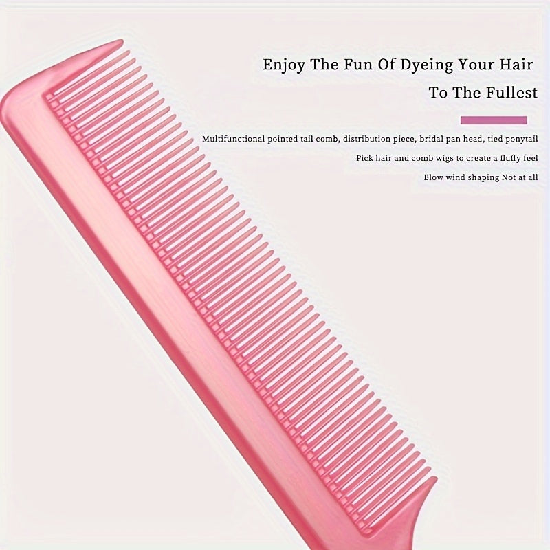 Barber Salon Fine Tooth Rat Tail Teasing Comb With Stainless Steel Pin Metal Hair Pick Detangling Comb Profession Tool Practical Convenient For Women Men Hair Styling