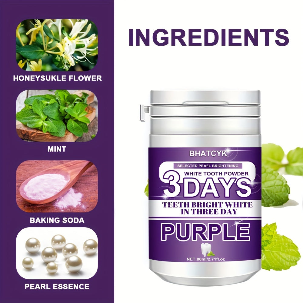 1pc Purple Teeth Cleaning Powder, Teeth Polishing Tooth Deep Cleaning Powder,Tooth Cleaning Powder For Daily Life