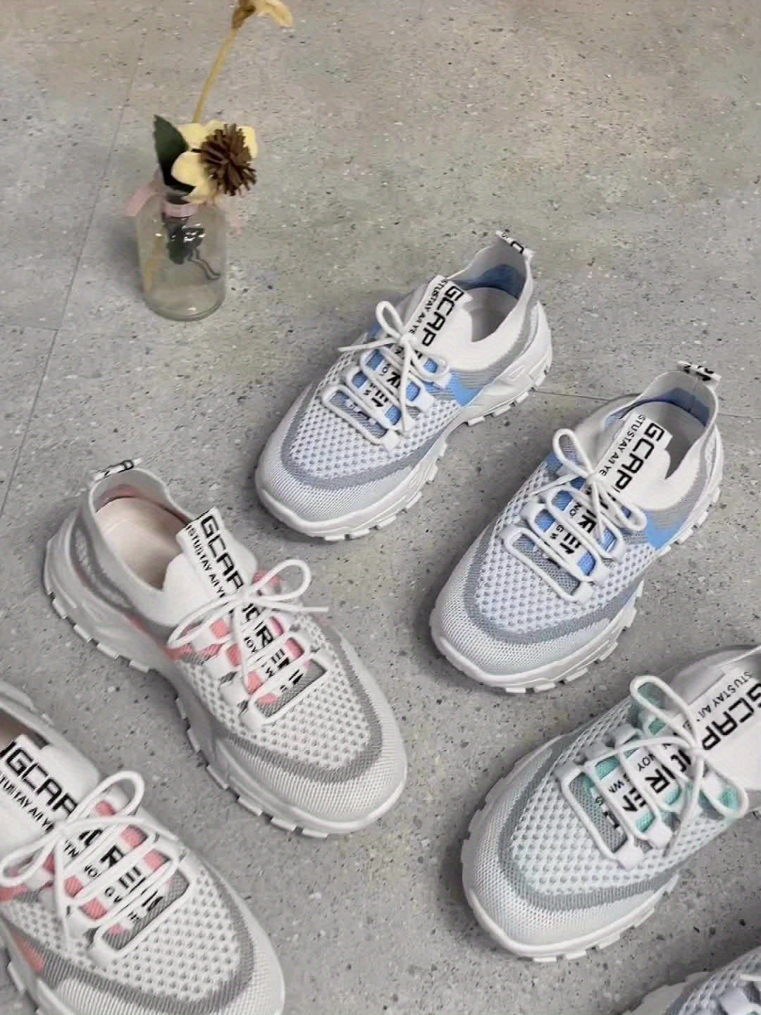 Women's Colorblock Knitted Sneakers, Stylish Breathable Low Top Running Trainers, Comfy Outdoor Sports Shoes