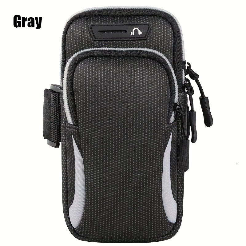 Ultra Slim Case Multi-Functional Universal Double Layer Zipper Sport Arm Case Phone Bag For Most Mobile Phones/earphones/small Charging Treasures/cosmetics/keys