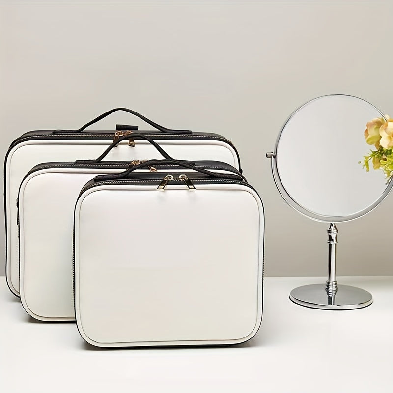 Simple Portable Makeup Zipper Handbag, Versatile Storage Bag, Travel Cosmetic Bag