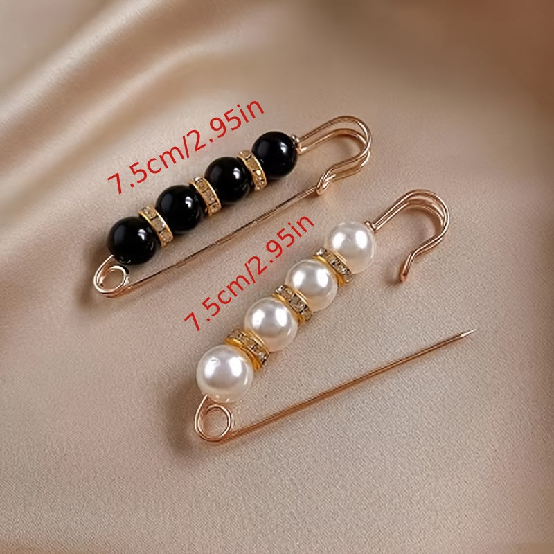 Women's Adjustable Beaded Waist Cinch Belt - Black & White Imitation -like Beads with Golden-Tone Spacers, Handmade-Like Button Closure for Jeans, Dresses, Pants - Waist Trimmer Accessory (Casual/Sweet/Mature Style) - Ideal G