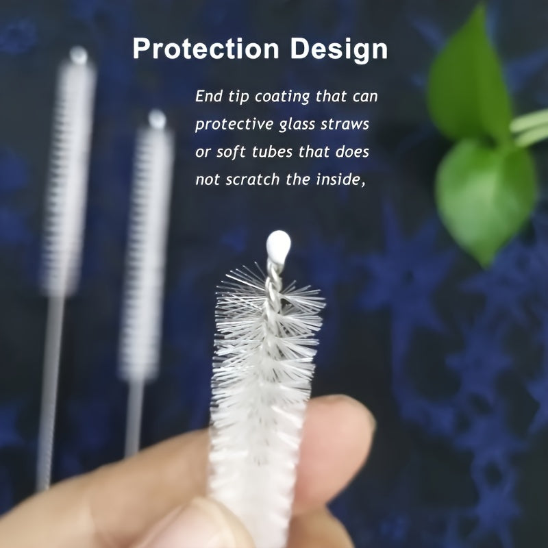 2/5pcs Stainless Steel Cleaning Brush Reusable Cleaning Brush Kitchen Supplies - Perfect for Cleaning Glass, Silicone, Metal Straws & More!
