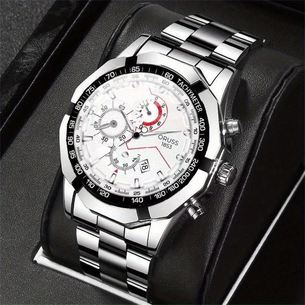 Large Dial Fashion Versatile Trend Men's Watch Waterproof Luminous Student Men's Watch, Ideal Choice For Gifts