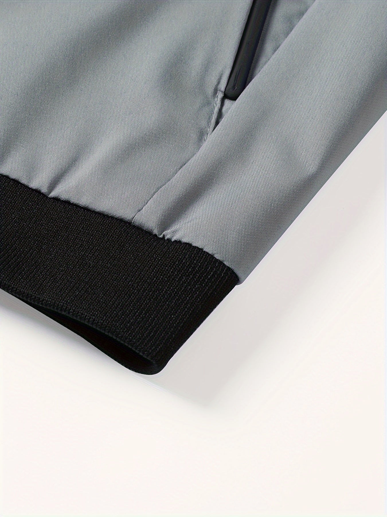 Men'S Letter Embroidered Casual Bomber Jacket