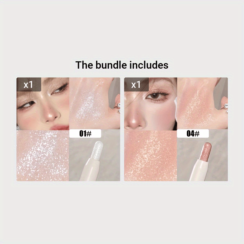 Dazzling Diamond Glitter Eyeliner Pen - Eyeshadow with Liquid Shimmer, Waterproof Highlighter, Nude Makeup, Long-Lasting, Easy to Apply, and Smudge-Proof