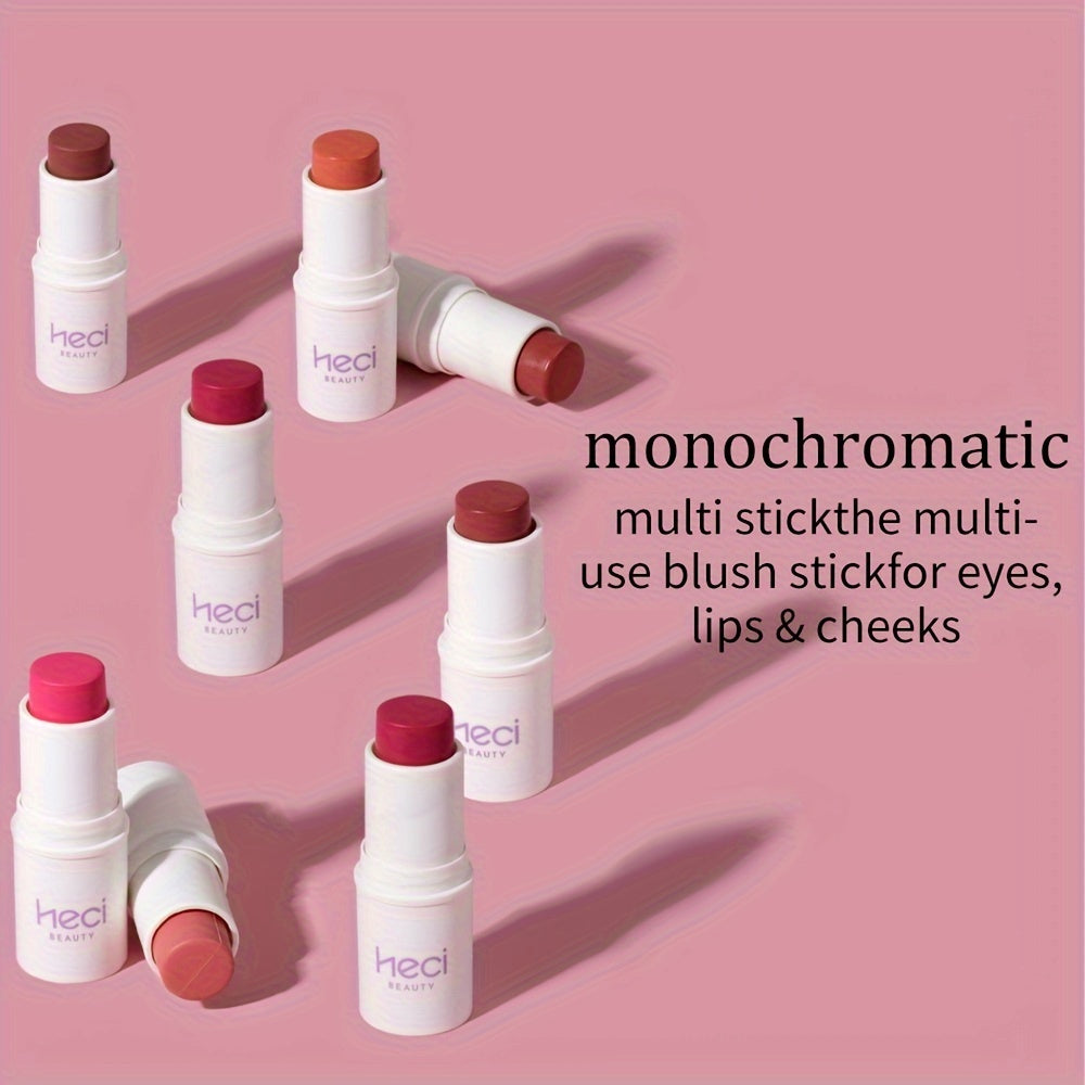 3-in-1 Waterproof Makeup Stick: Blush, Eyeshadow, Lipstick - Lasts All Day, Moisturizes & Brightens in Berry, Coral, Pink