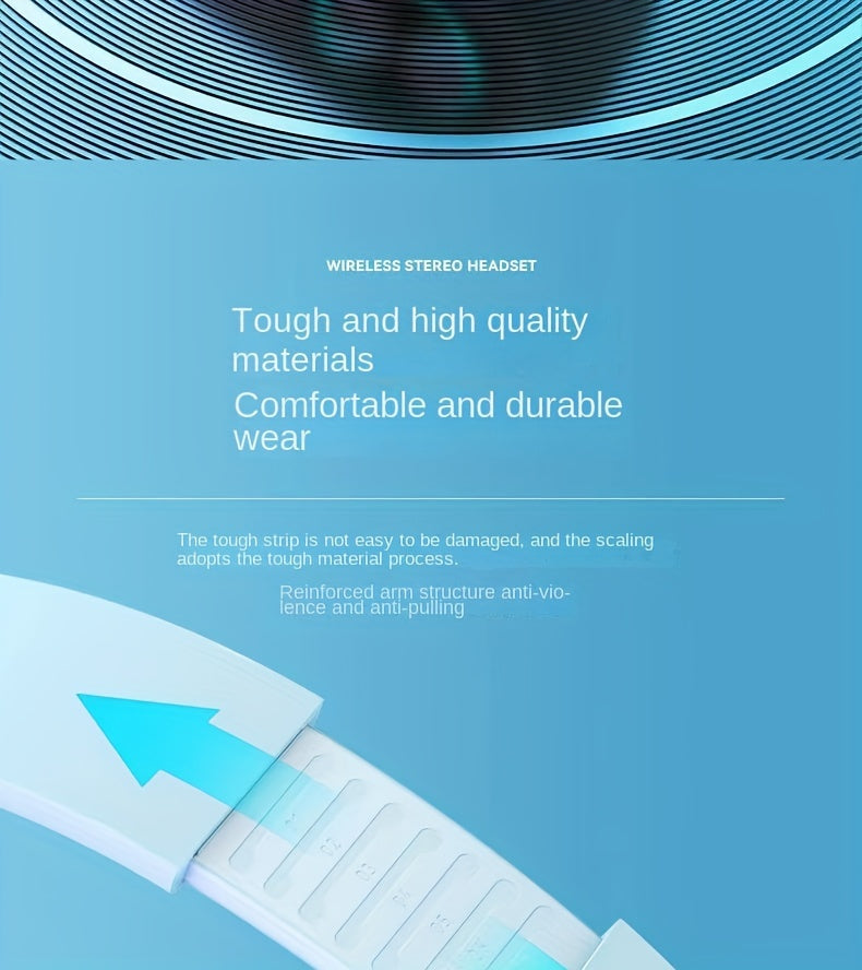 39 Luminous Wireless Headphones with Plug-in, Wired and Wireless Multifunctional Use