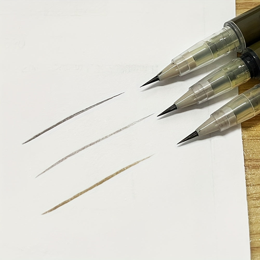 Ultra-Fine 0.008mm Waterproof Eyebrow Pen - Long-Lasting, Sweatproof, Smudge-Free Microblading Liquid Eyeliner with 2-in-1 Design for Precise, Natural-Looking Brows and Lashes - Professional, Easy-to-Use Makeup Essential