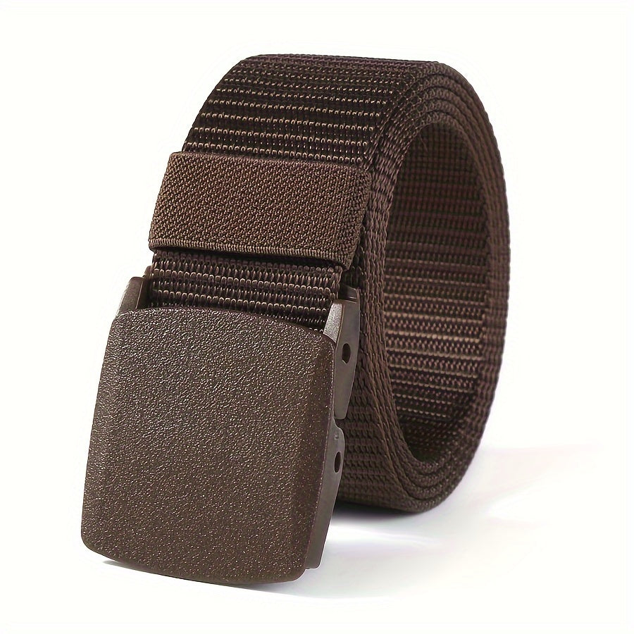 Nylon belt men's women's hypoallergenic belt non-metallic belt buckle military training smooth buckle nylon belt over security pants belt youth student korean casual outdoor tide