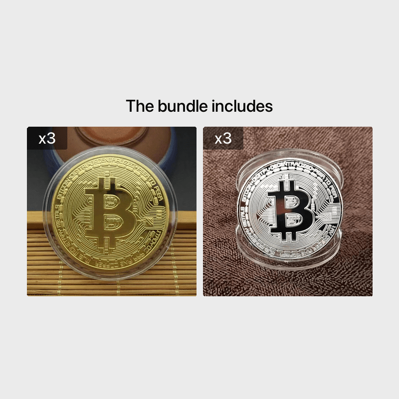 Golden Commemorative Coin Of Bitcoin, A Virtual Currency, As A Business Gift Item With Coin Craftsmanship For Foreign Trade.