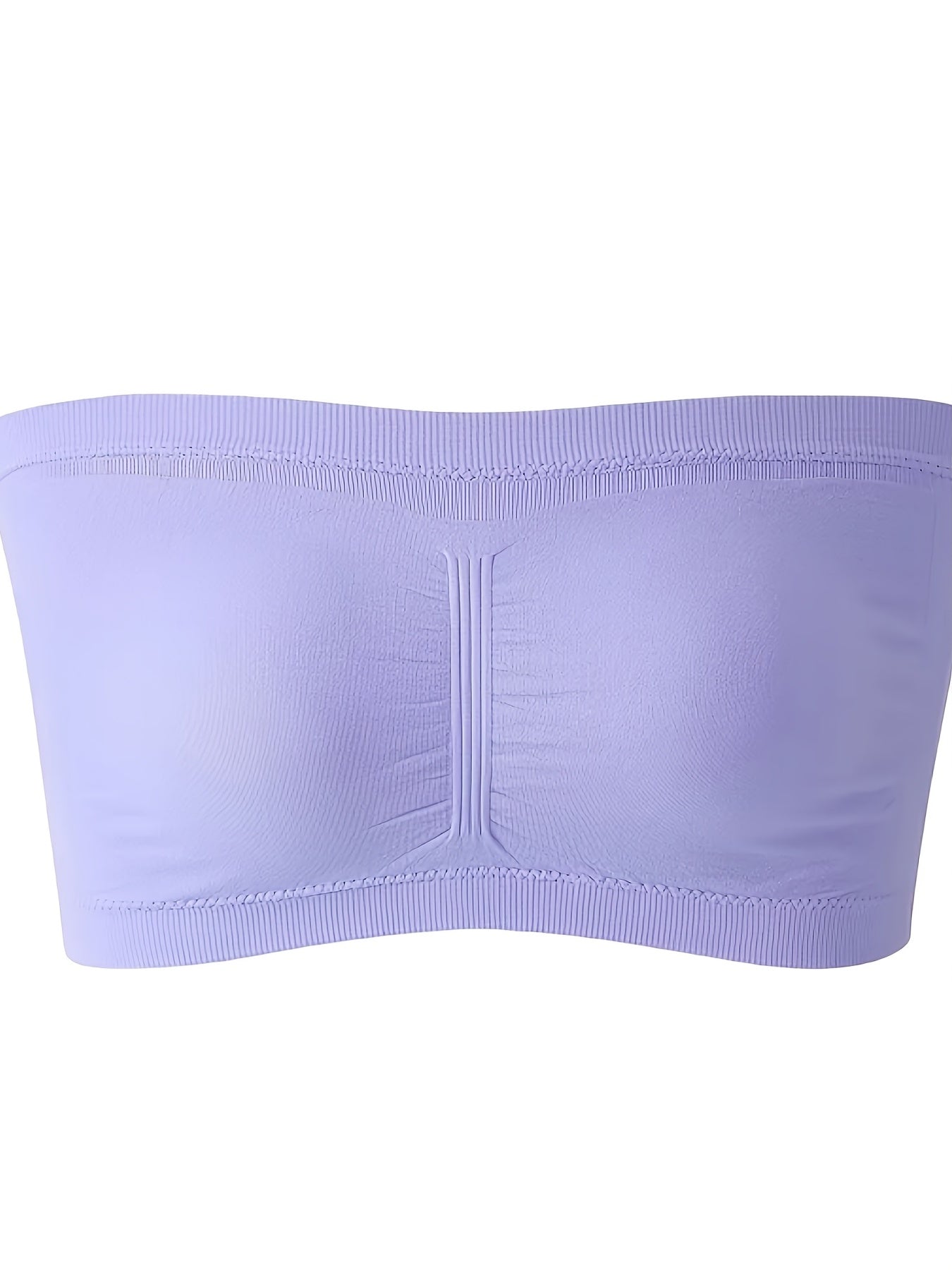 Plus Size Double-Layer Anti-Slip Strapless Bra with Removable Pads - No Underwire Seamless Smoothing High Elasticity Black Camisole Top for Casual Attire, Comfortable Daily Wear, Offshoulder Fashion, Smooth Fabric Finish