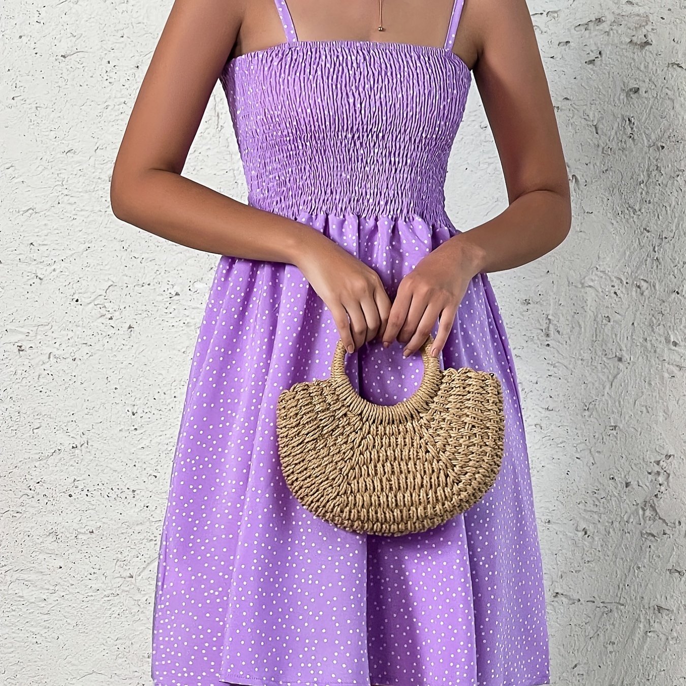 [Summer Cami Dress] Summer Backless Polka Dot Cami Dress | Women's Casual Clothing For Spring