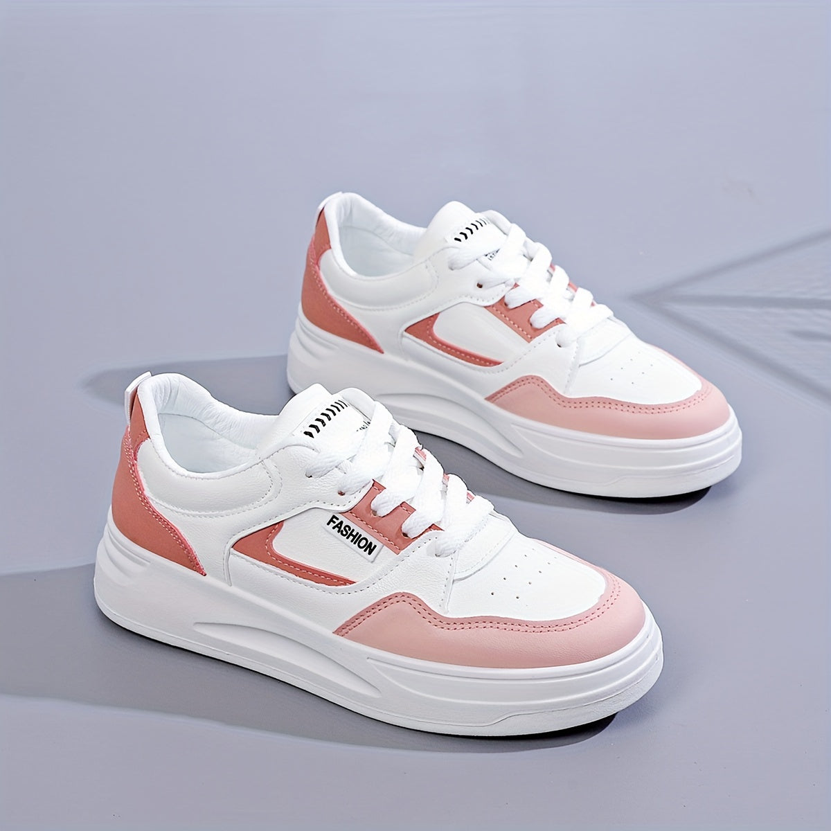 Women's Lightweight Sneakes, Low Top Lace Up Platform Casual Shoes, Women's Fashion Footwear