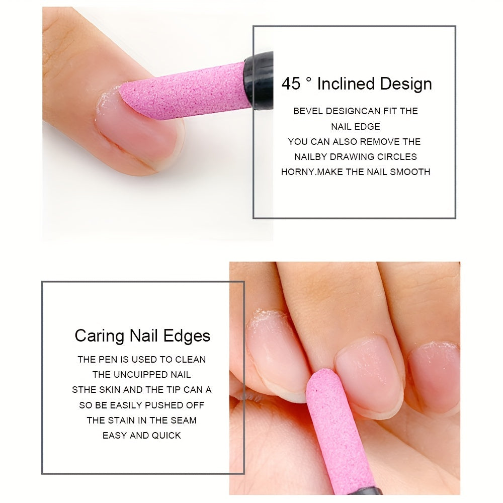 Lightweight Stone Sanding Nail File Tools - Perfect for Manicure and Cuticle Care - Removes Dead Skin and Cuticles - Portable and Handy Use