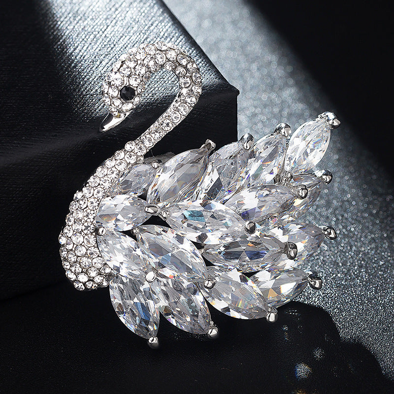 Swan Brooch Pin For Women Animal Brooch Jewelry Clothes Scarf Buckle Garment Accessories Fine Jewelry Gifts