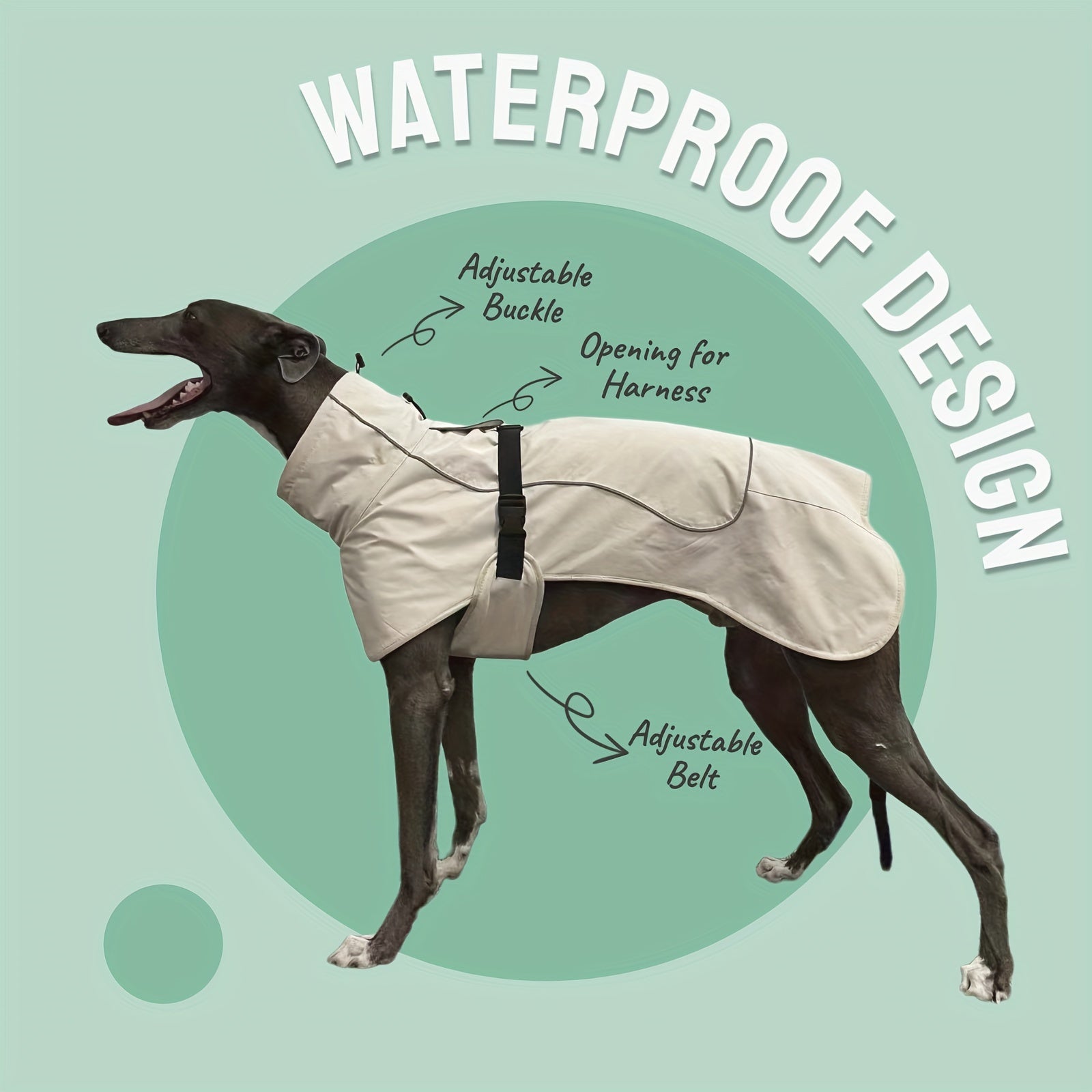 Double-Layer Winter Dog Jackets, Dog Coats For Large Dogs In Winter, Dog Raincoat - Waterproof Dog Clothes Christmas Gift