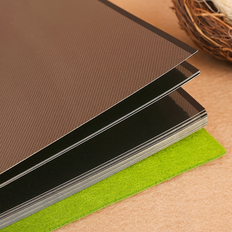 Cartoon Train Themed Felt Photo Album, Creative Self-Adhesive DIY Picture Book, Fabric Material With Gift Box Packaging