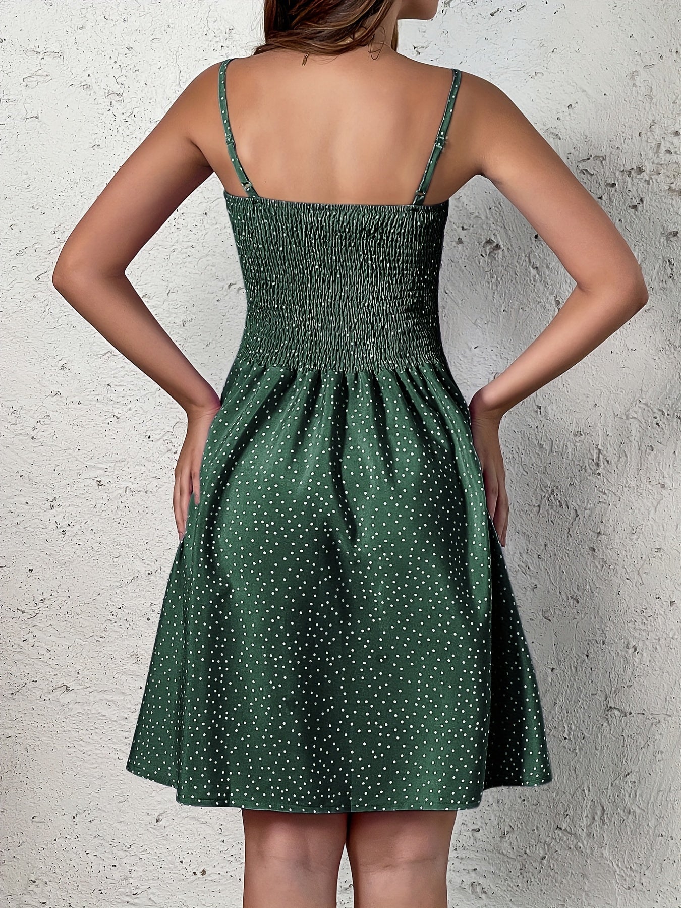 [Summer Cami Dress] Summer Backless Polka Dot Cami Dress | Women's Casual Clothing For Spring