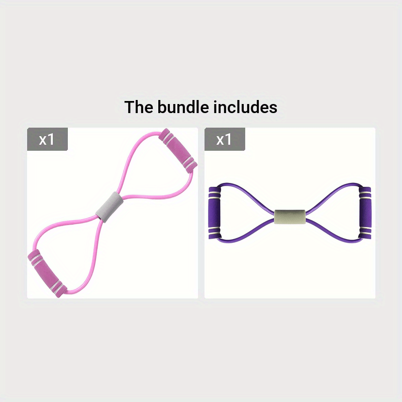 8-shaped Tension Belt With Handles, Elastic Yoga Resistance Band, Chest Expansion Belt For Arm & Leg Stretching, Workout, Yoga, Pilates, Suitable For Beginner