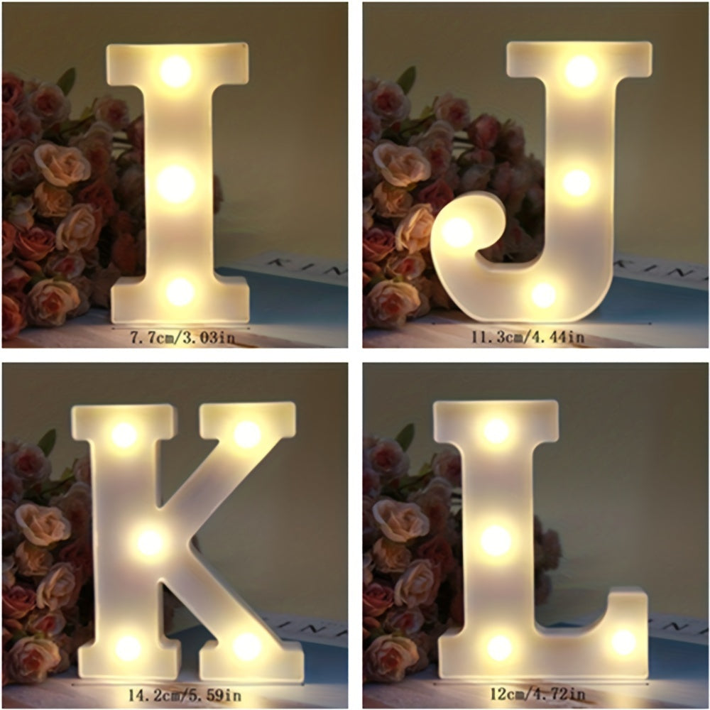 1pc Alphabet Letter LED Lights Luminous Number Lamp Decor, Battery Night Ligh, t For Home Wedding Birthday Christmas Party Decoration Letters Numbers Light, Home Decor