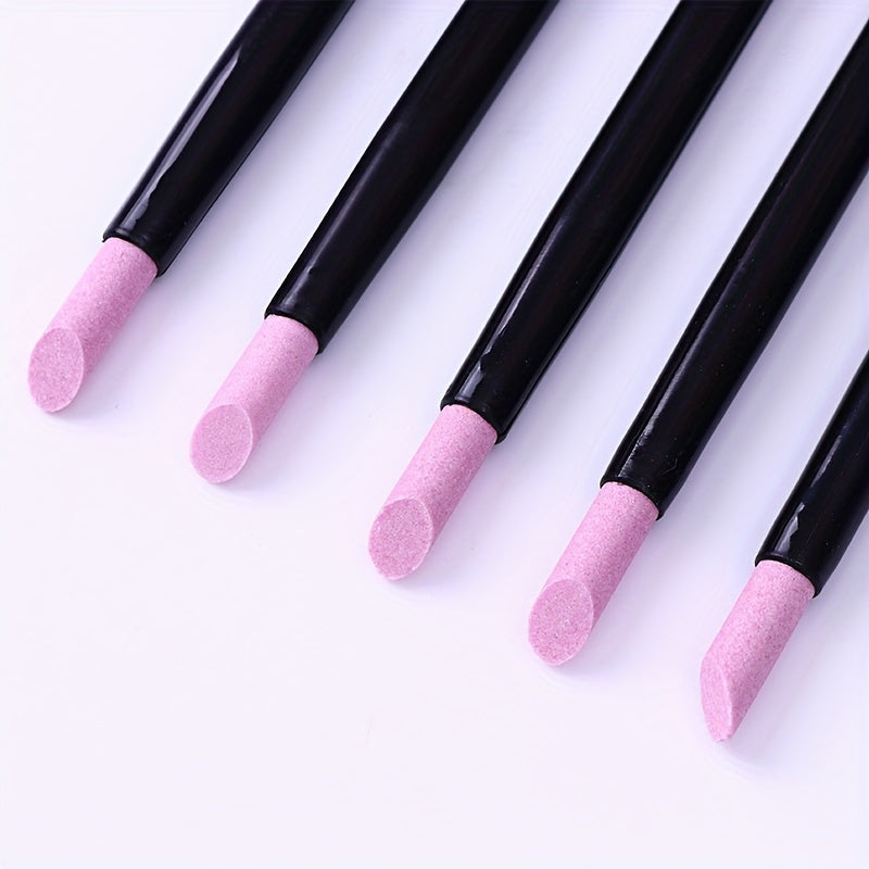 Quartz Scrubs Stone Cuticle Stick Pen, Nail Art Grinding Pen Nail Polish Manicure Care Tools, 3 Pcs