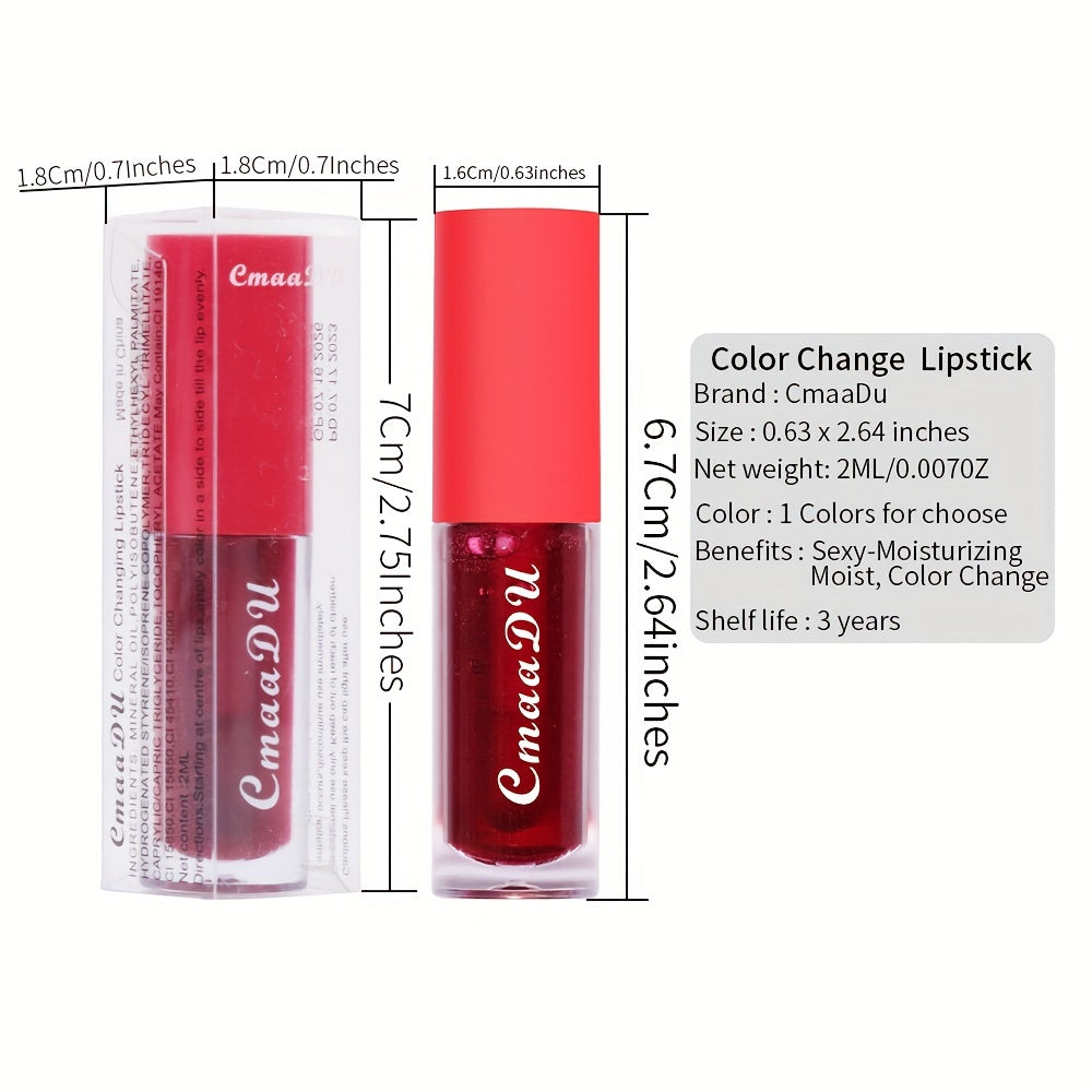 Vibrant Color Changing Lip Glaze - Moisturizing, Hydrating, Waterproof, Nourishing Lip Makeup with Natural Ingredients for Daily Use - Perfect Valentine's Day Gift Idea for Her