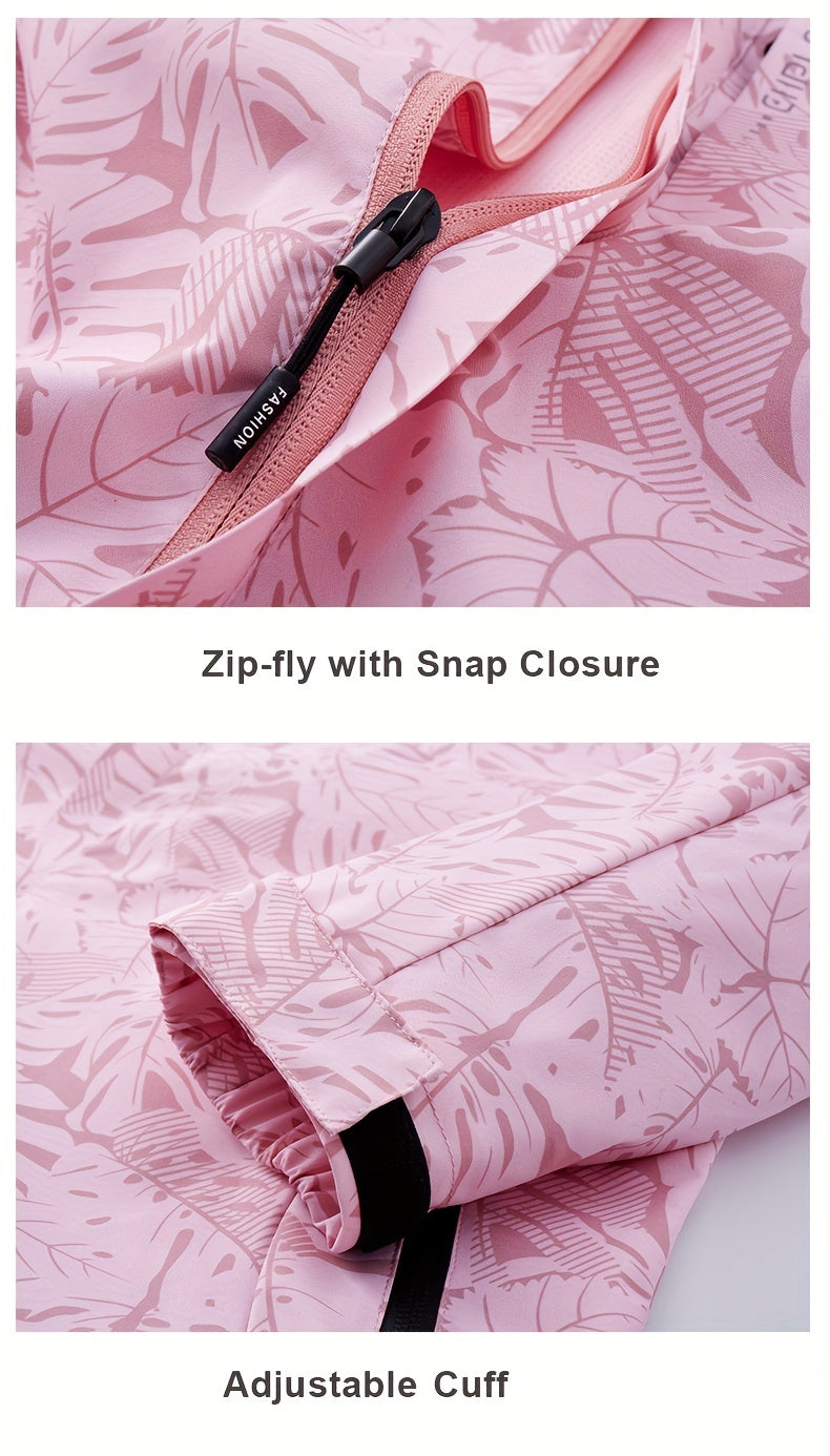 Women's Camouflage Outdoor Jacket: Windproof & Rainproof With Removable Hood - Perfect For Outdoor Adventures!