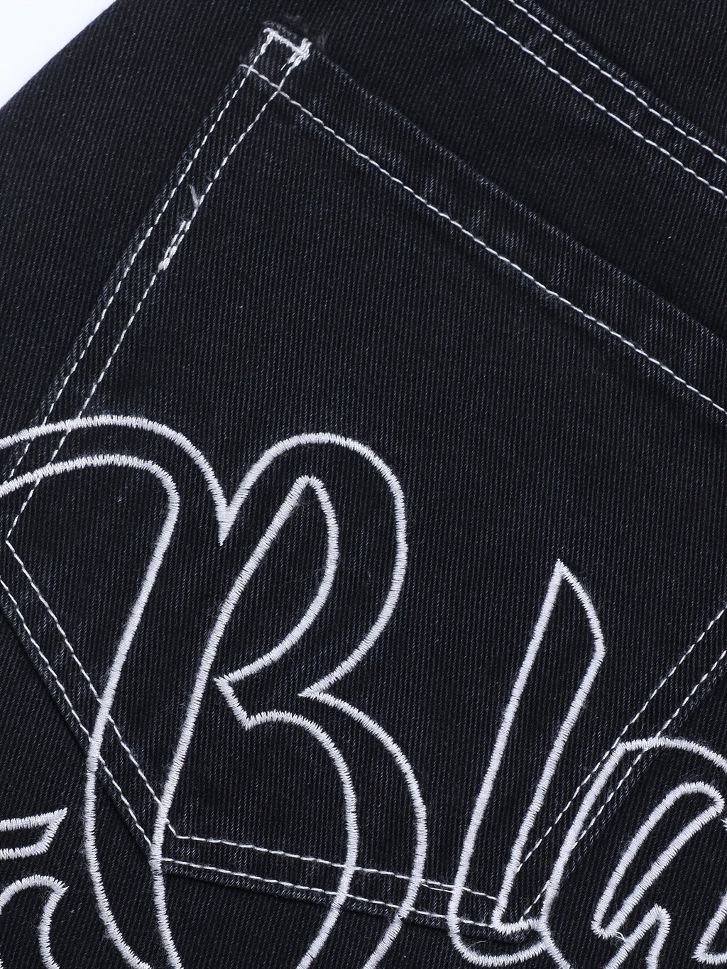 Y2k Letter Print Wide Leg Loose Fit Jeans, Men's Casual Slightly Stretch Street Style Multi Pocket Baggy Denim Pants For Spring Summer