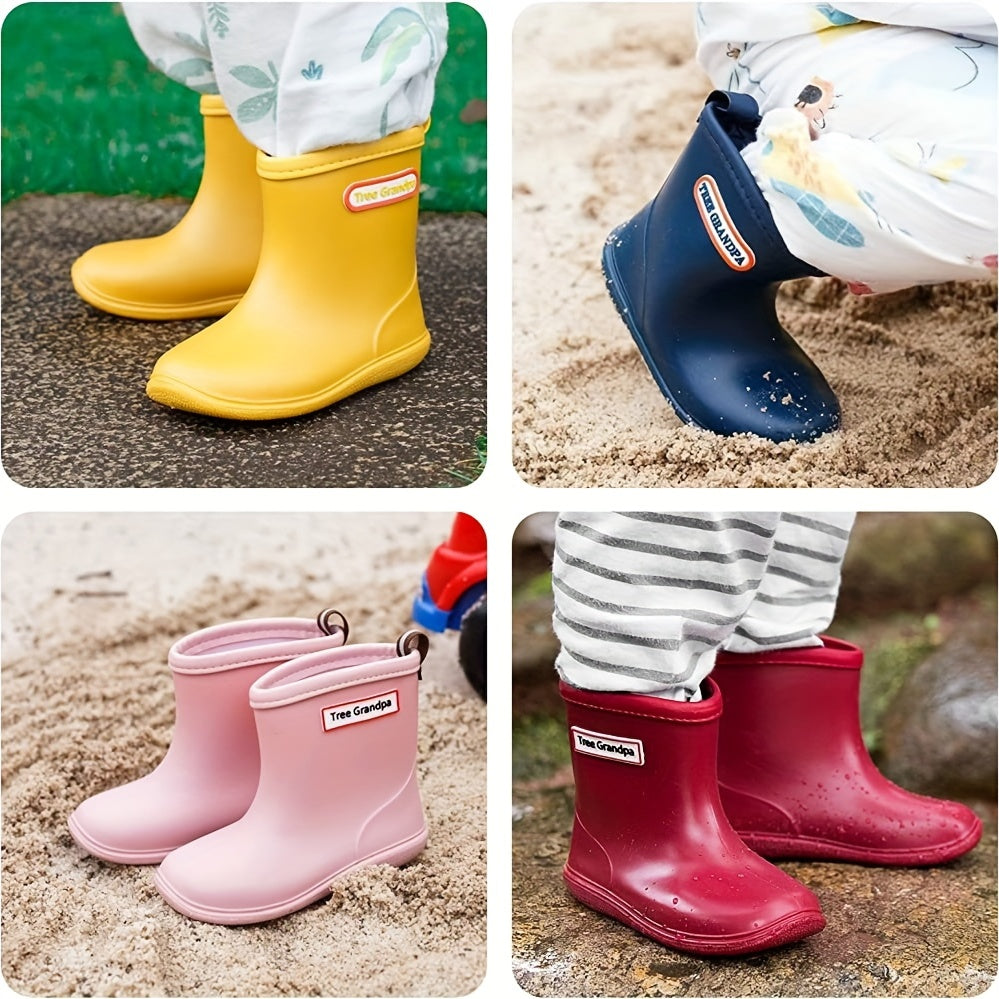 Toddler Baby Boys Rain Boots, Non-slip Soft Bottom Lightweight Shoes For Rainy Day