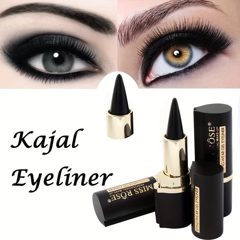 Single-head Matte Waterproof and Smudge Proof Black Eyeliner Balm Solid