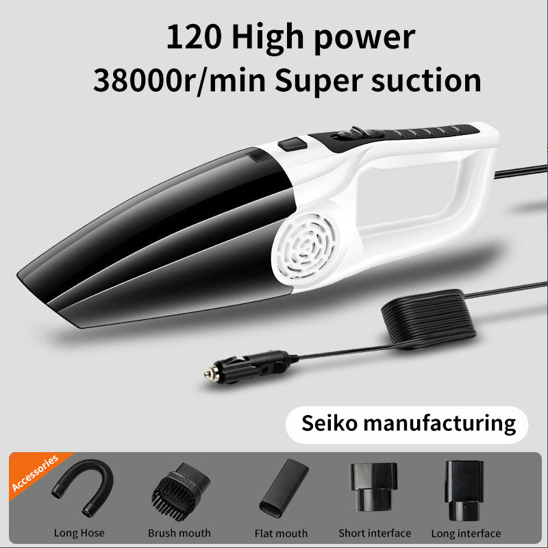 Car Vacuum Cleaner for Home Use, Large Suction Powerful Powerful Vacuum Cleaner for Car, Small Car Interior Vacuum Cleaner, Dry and Wet Dual-Use, Without Battery