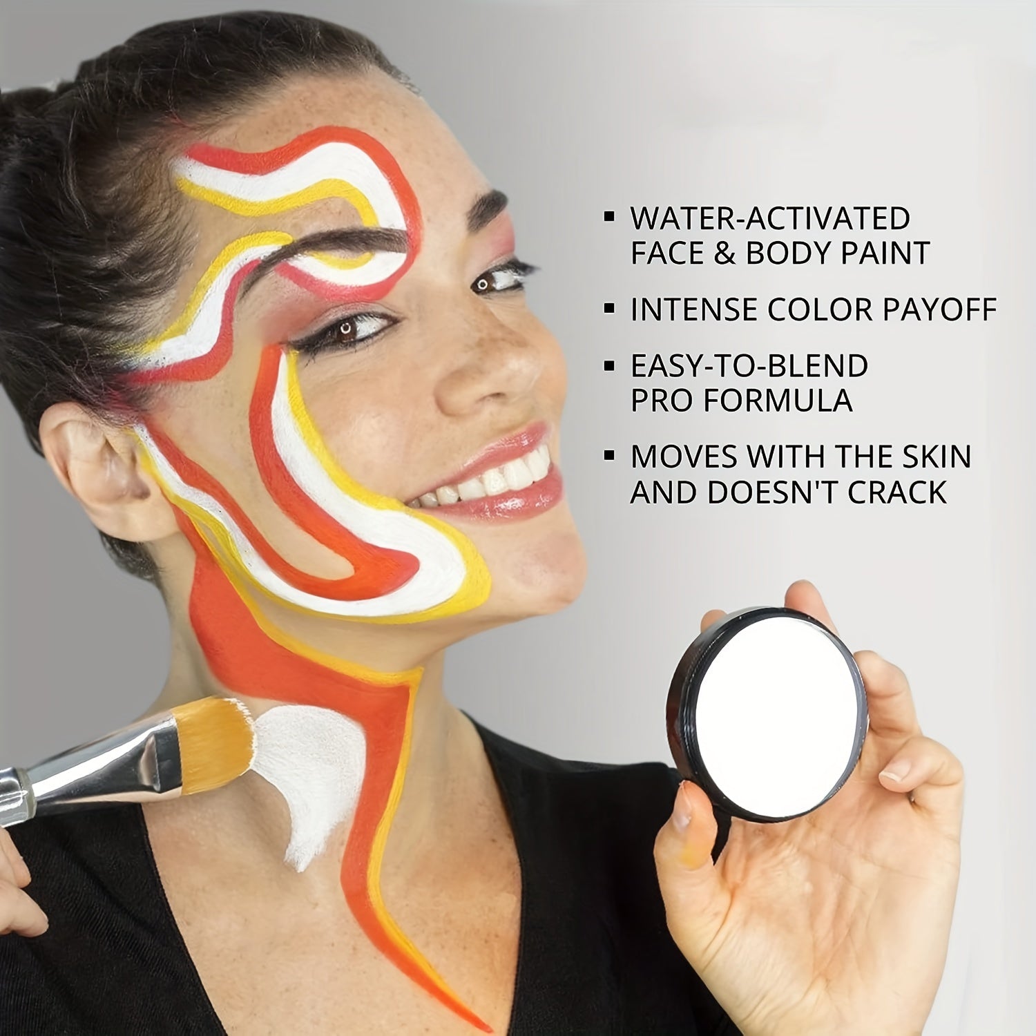 Perfect For Stage & Screen Performances, Face & Body Paint, Special Effects, Beauty, Cosplay & Halloween Makeup Water Activated Face Paint & Body Paint
