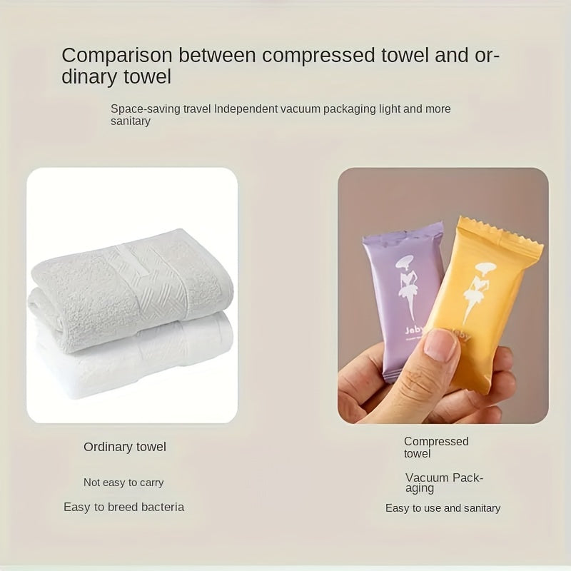 7/14pcs Portable Compressed Disposable Towels, Thickened Compressed Disposable Facial Tissues, Perfect For Travel And Home Use