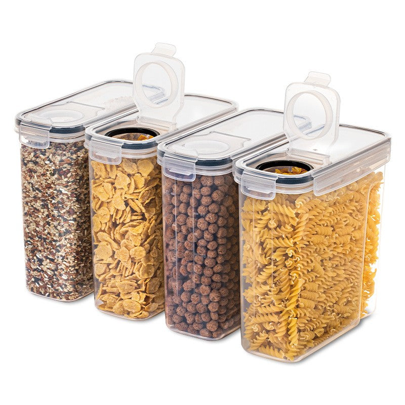 Set of 2/4 Cereal Storage Containers, Made from Bpa-Free Plastic, Designed to Be Airtight for Storing Food. Each Container Holds 2.5 Liters (88 Ounces) And Is Suitable for Cereals, Snacks, And Sugar. This 4pcs Set Includes Ce