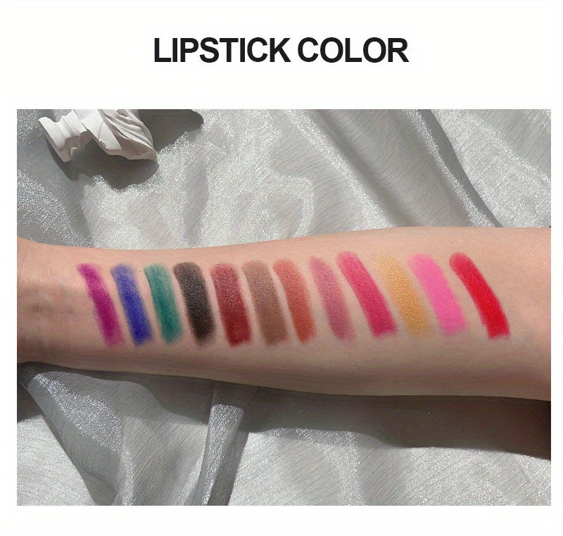 Punk Cool Matte Lipstick - Dark Purple, Chocolate, And Black Tones - Perfect For Halloween And Costume Makeup For Mother's Day Gifts For Music Festival