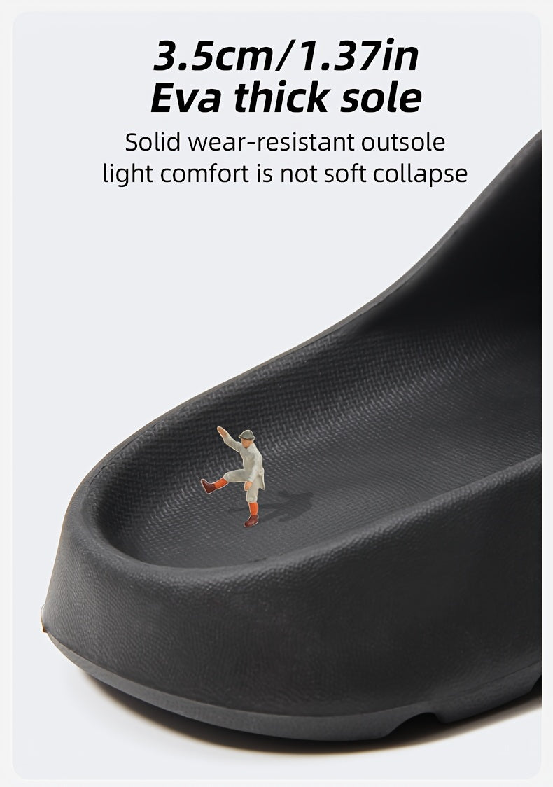 Unisex Soft Slippers, Comfortable Indoor/Outdoor Slide Sandals, Non-slip Textured Design, Stylish Footwear
