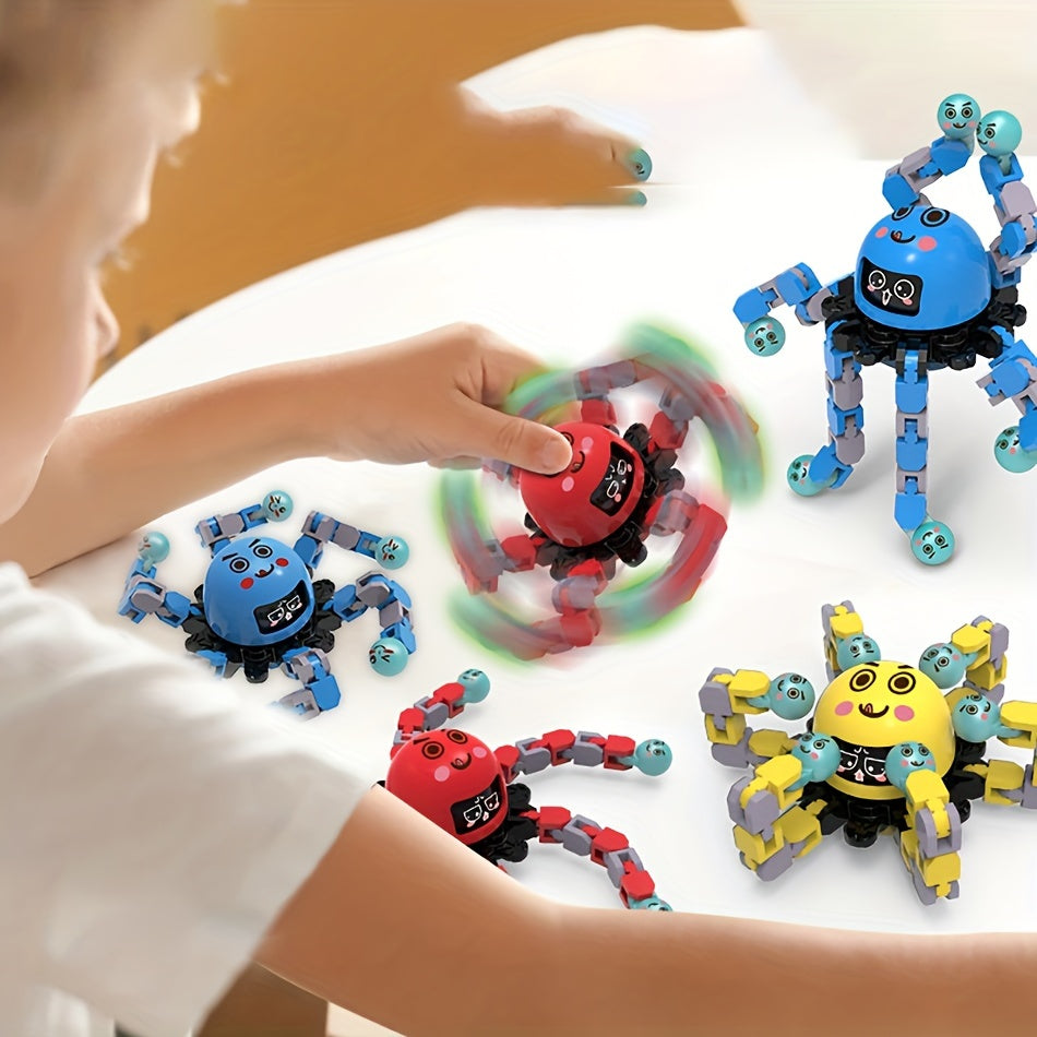 Mechanical Fidget Spinners with Strange Face Robot Gyro Toys Christmas Stocking Stuffers Gifts