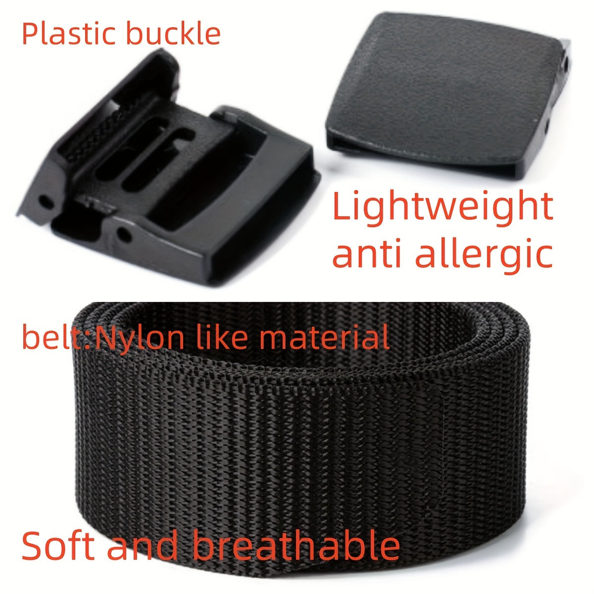 Men's casual imitation nylon outdoor anti-static fashion belt