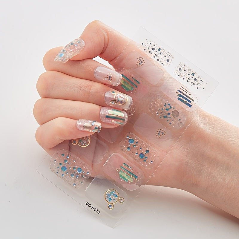 Full Nail Stickers, Elegant Full Wrap Nail Stickers, Self-adhesive Nail Decals For Women