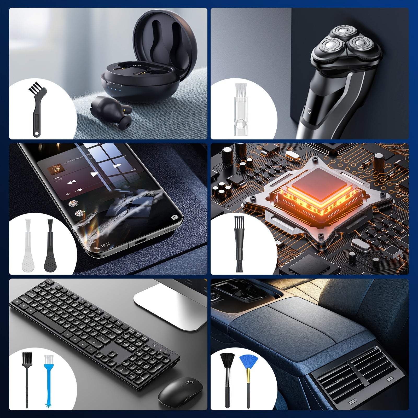 Rechargeable Compressed Air Duster with High-Speed Turbo Fan - 10000mAh Lithium Battery - Multi-Scene Powerful Cleaning Blower for Electronics, Car, Home, Office - USB Charged, Portable Handheld Dust Remover