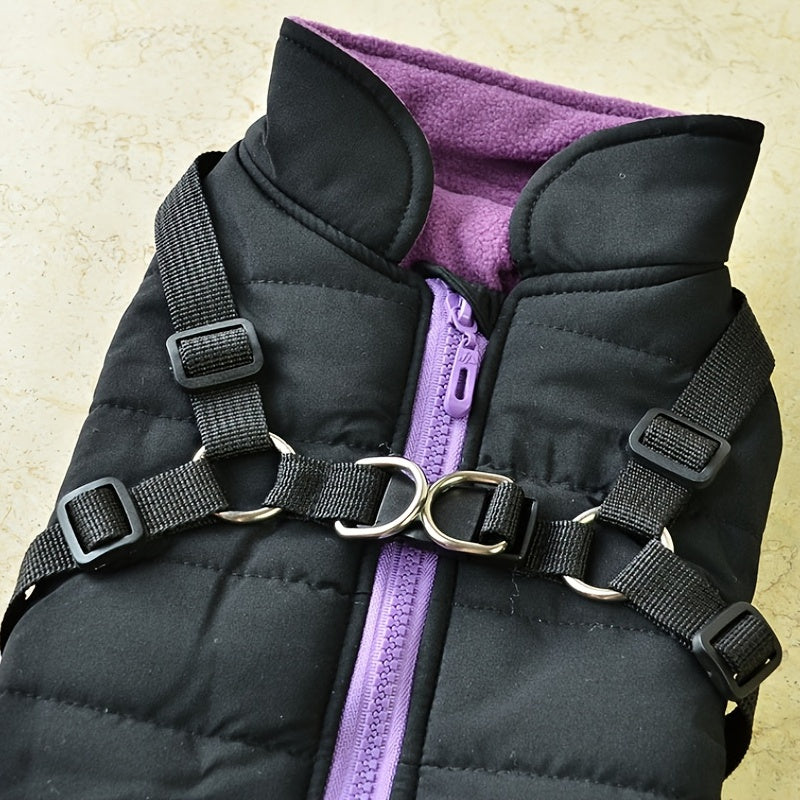 Warm Winter Dog Vest with Leash Ring - Perfect for Small, Medium, and Large Dogs - Pet Apparel that Keeps Your Furry Friend Cozy and Stylish