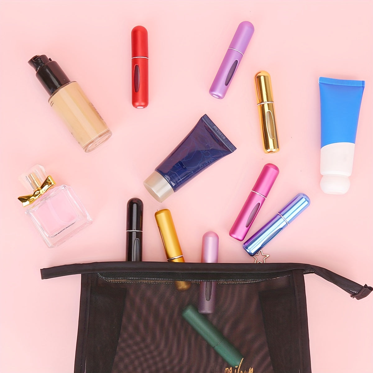 Perfume Refill Bottle Portable Mini Refillable Spray Jar Scent Pump Case Empty Cosmetic Containers Atomizer For Travel 5ml